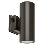 Dark Bronze Cylinder LED Wall Sconce, 20W/16W/10W, Dusk to Dawn Photocell , 2800 Lumens
