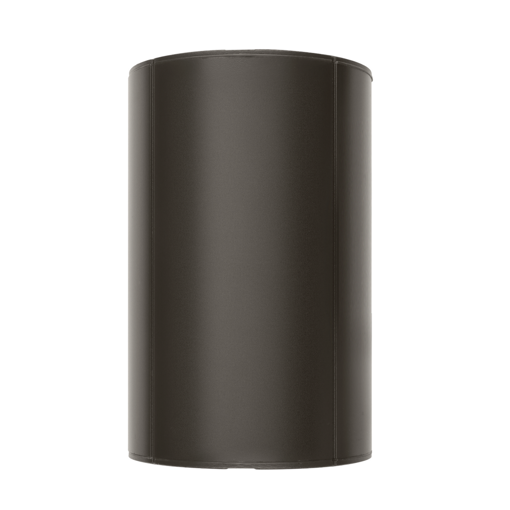 Dark Bronze Cylinder LED Wall Sconce, 38W/31W/19W, Dusk to Dawn Photocell , 5500 Lumens