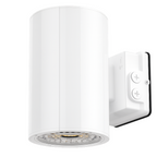 White Cylinder LED Wall Sconce, 38W/31W/19W, Dusk to Dawn Photocell , 5500 Lumens