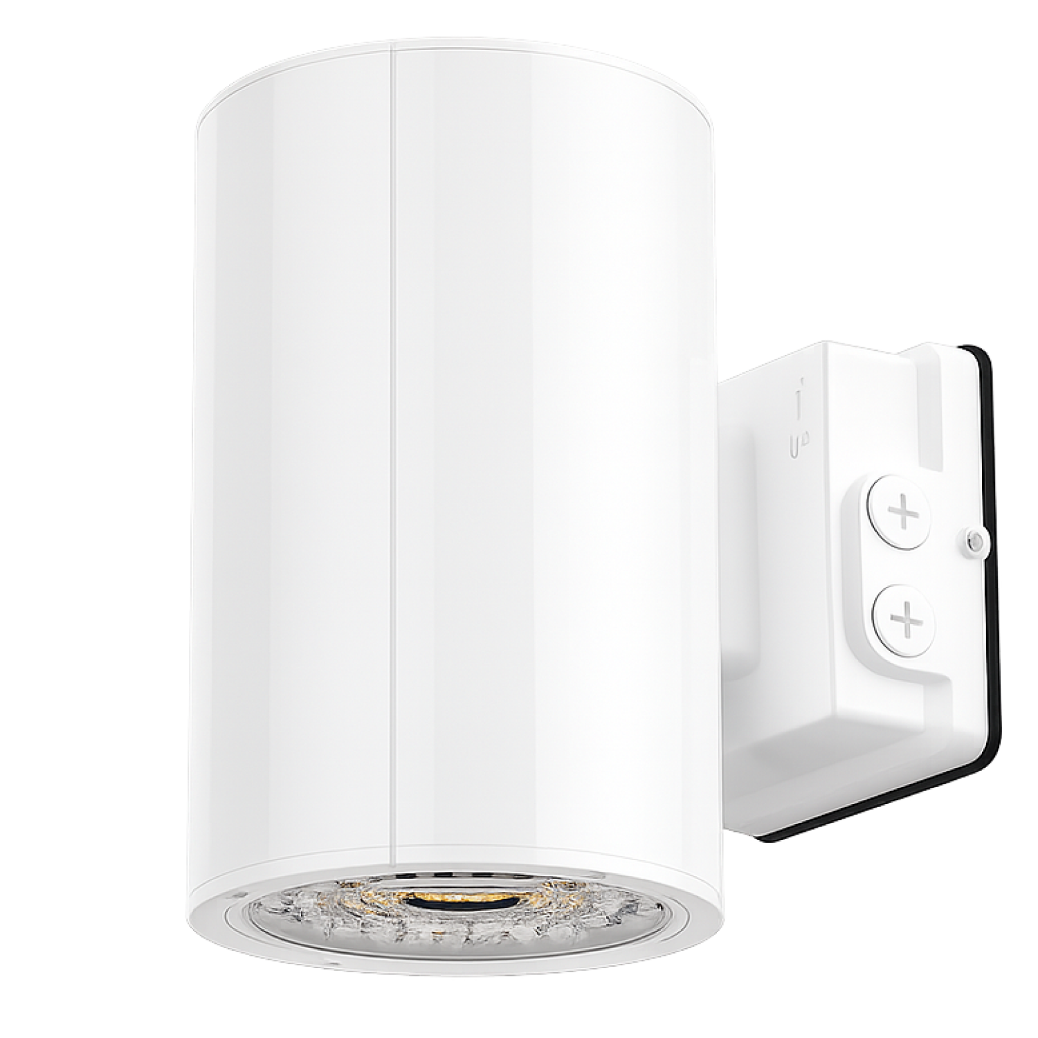 White Cylinder LED Wall Sconce, 38W/31W/19W, Dusk to Dawn Photocell , 5500 Lumens