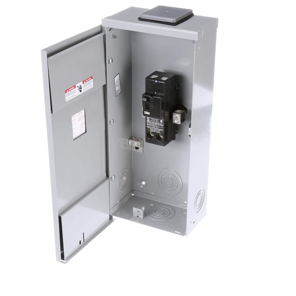 Siemens 200 Amp 2-Space 2-Circuit Main Breaker Outdoor Load Center, model W0202MB1200CU, alternate product view 6