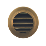 Brass four-louvered disc step light in Antique Bronze finish