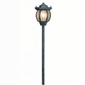 Full view of 5.75 Inch Lantern Path Light in Verde Green