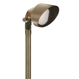 Brass Large Oval Path Light in Gun Metal, alternate product view