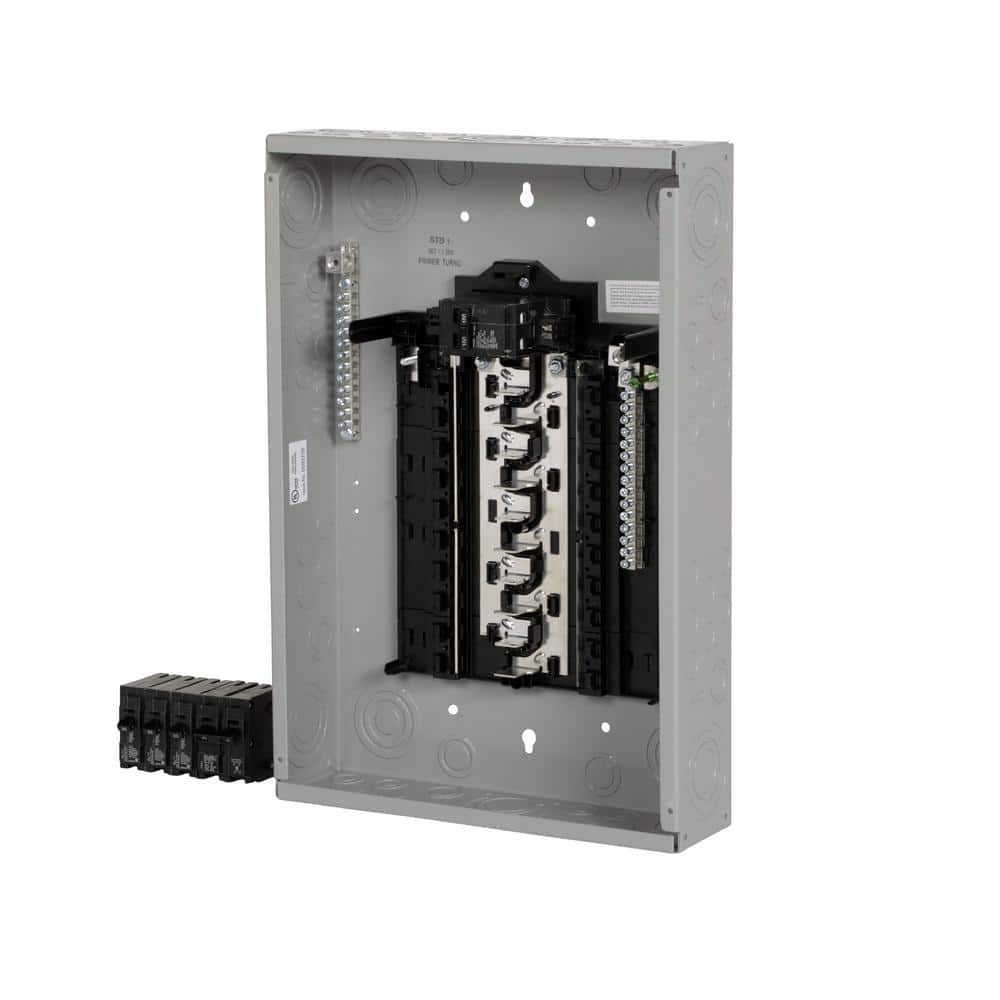 Siemens SN Series 100 Amp 20-Space 20-Circuit Main Breaker Plug-On Neutral Load Center Value Pack, model SN2020B1100P1, alternate product view 2