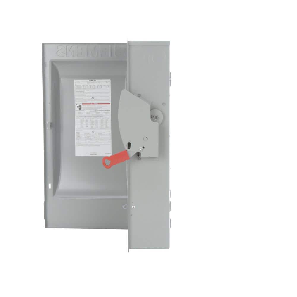 Siemens Heavy Duty 200 Amp 600-Volt 3-Pole Indoor Fusible Safety Switch, model HF364, alternate product view 2