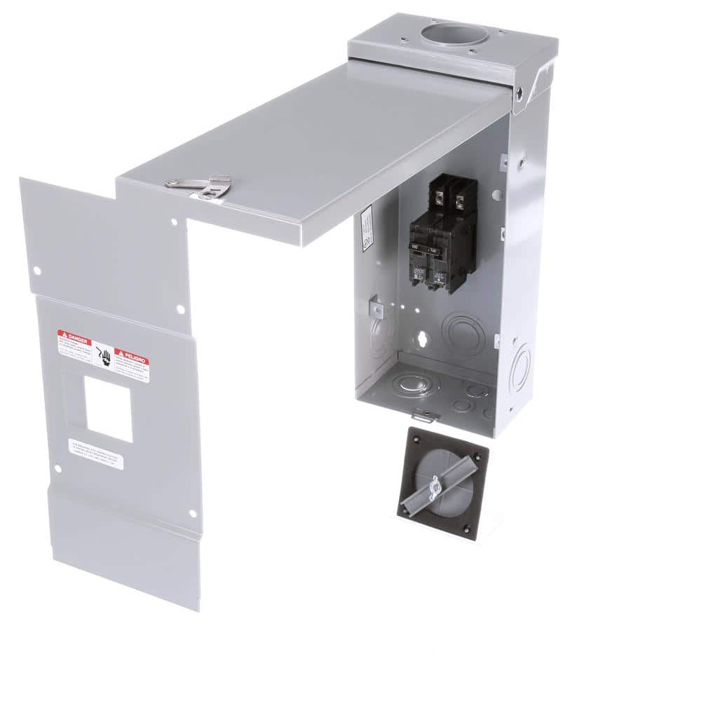 Siemens 100 Amp 2-Space 2-Circuit Main Breaker Outdoor Load Center, model W0202MB1100CU, alternate product view 4