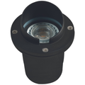 Black hooded round well light