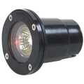 Black open-face round well light