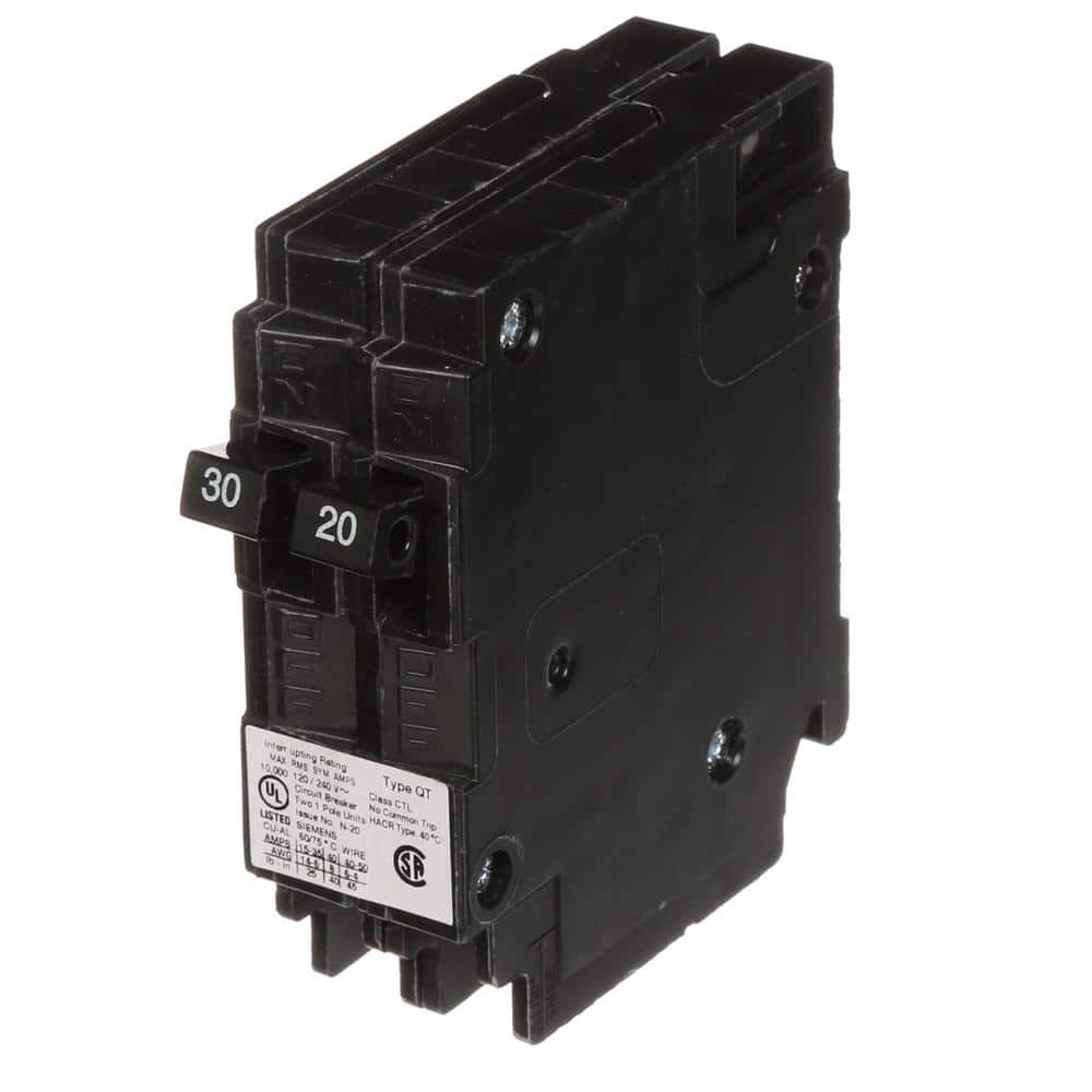 Siemens Type QT Tandem Circuit Breaker, model Q2020U, product label detail, image 24