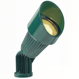 Green louvered bullet landscape light, alternate angled view