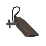 Bronze long-shroud adjustable downlight with wall-mount yoke