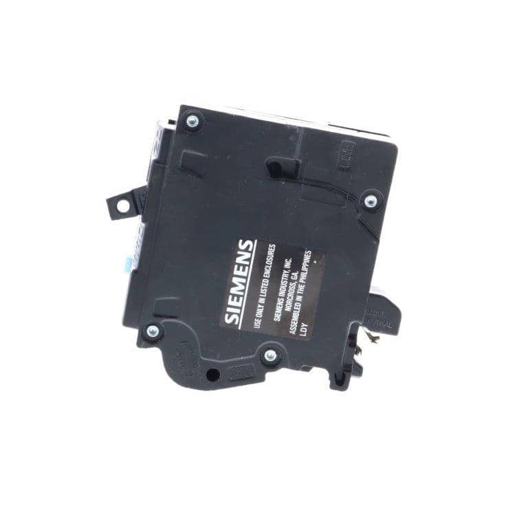 Siemens 1-Pole Dual Function Plug-On Neutral Circuit Breaker, model Q120DFNP, product label detail, image 7