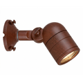 Rust lensed adjustable bullet downlight with round canopy