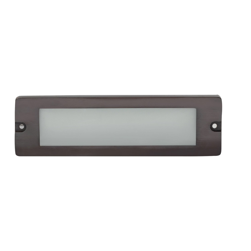 Brass Lensed Brick step light in Gun Metal