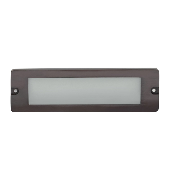 Brass Lensed Brick step light in Gun Metal