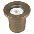 Antique bronze flat lensed round well light