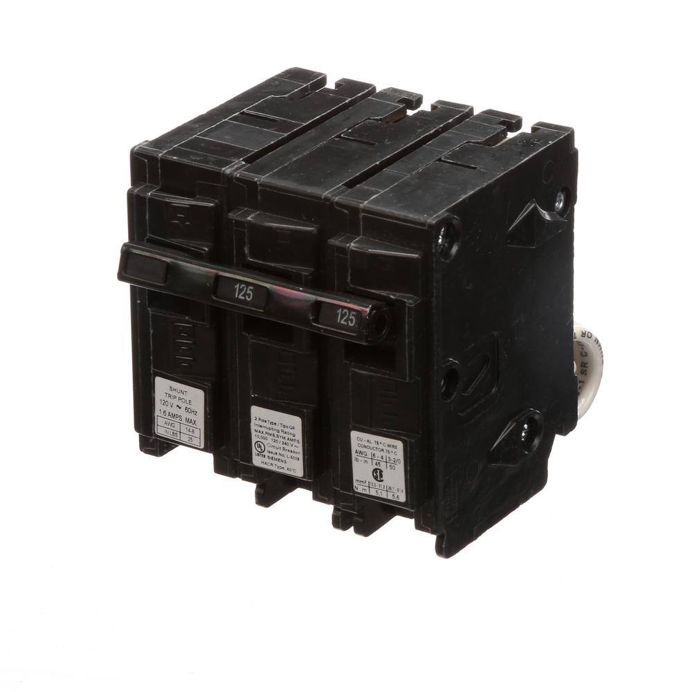 Siemens Type QP Circuit Breaker with Shunt Trip, model Q12000S01, product label detail, image 7