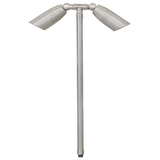 brass Convex Lens Twin Path Light in Silver Plated finish