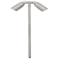brass Convex Lens Twin Path Light in Silver Plated finish