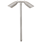 brass Convex Lens Twin Path Light in Silver Plated finish