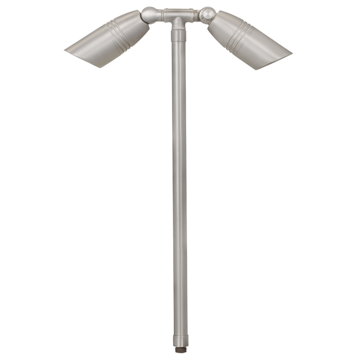 brass Convex Lens Twin Path Light in Silver Plated finish