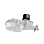 Silver Gray LED Barn Light, 80W/64W/48W/32W, Dusk to Dawn Photocell, Selectable Wattage & CCT, 12000 Lumens