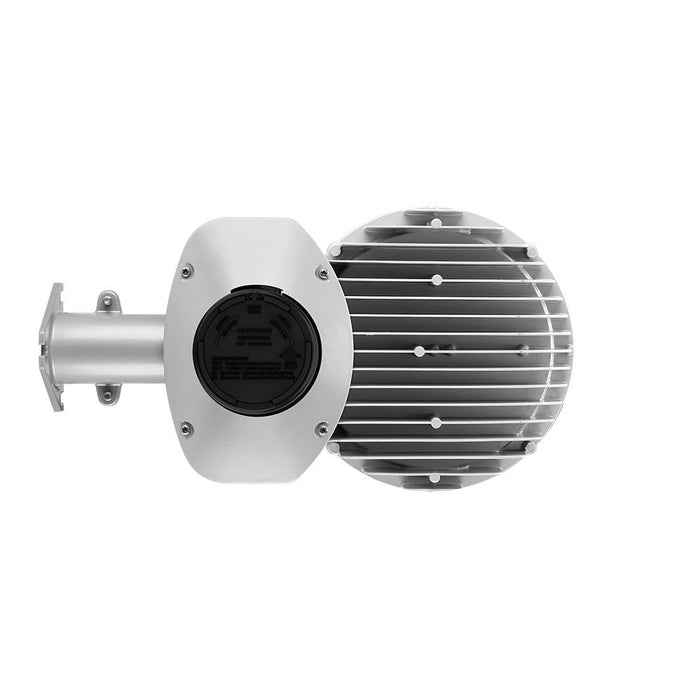 Silver Gray LED Barn Light, 80W/64W/48W/32W, Dusk to Dawn Photocell, Selectable Wattage & CCT, 12000 Lumens