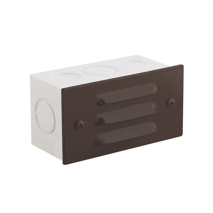 3-Louver step light in Bronze, front view