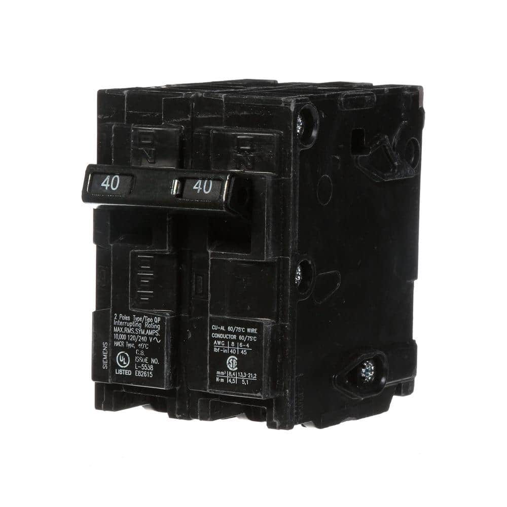 Siemens 30 Amp Double-Pole Type QP Circuit Breaker, model Q230U, product label detail, image 11