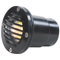 Black louvered round well light