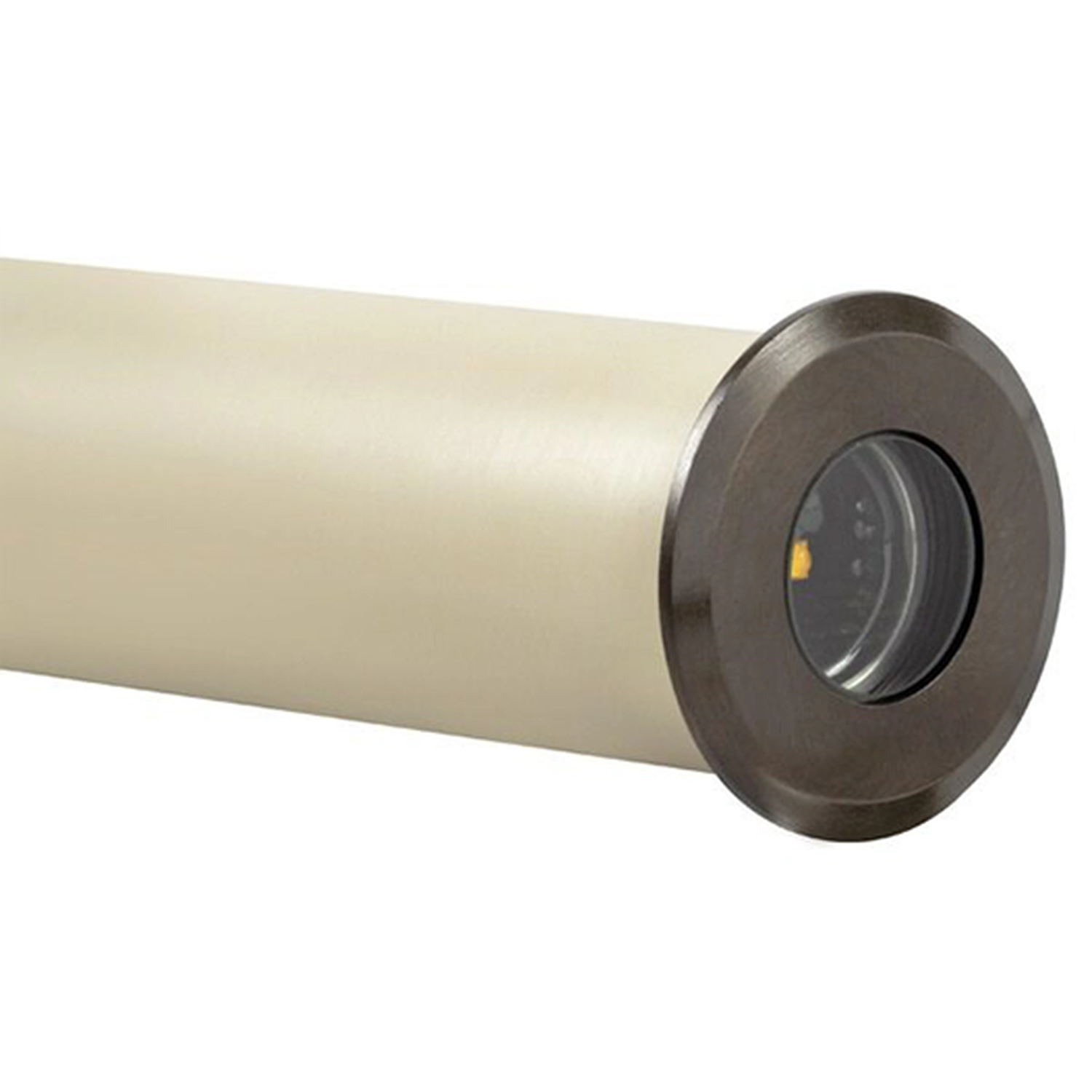 Gun metal lensed round well light