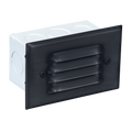 4-Louver Step Light, Recessed, 5 Inch, Black, 250 Lumens