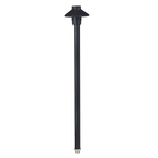 Mini umbrella path light with 18 inch stem in black