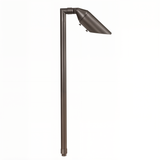 brass Flat Lens Adjustable Stem Path Light in Gun Metal finish