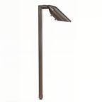 brass Flat Lens Adjustable Stem Path Light in Gun Metal finish