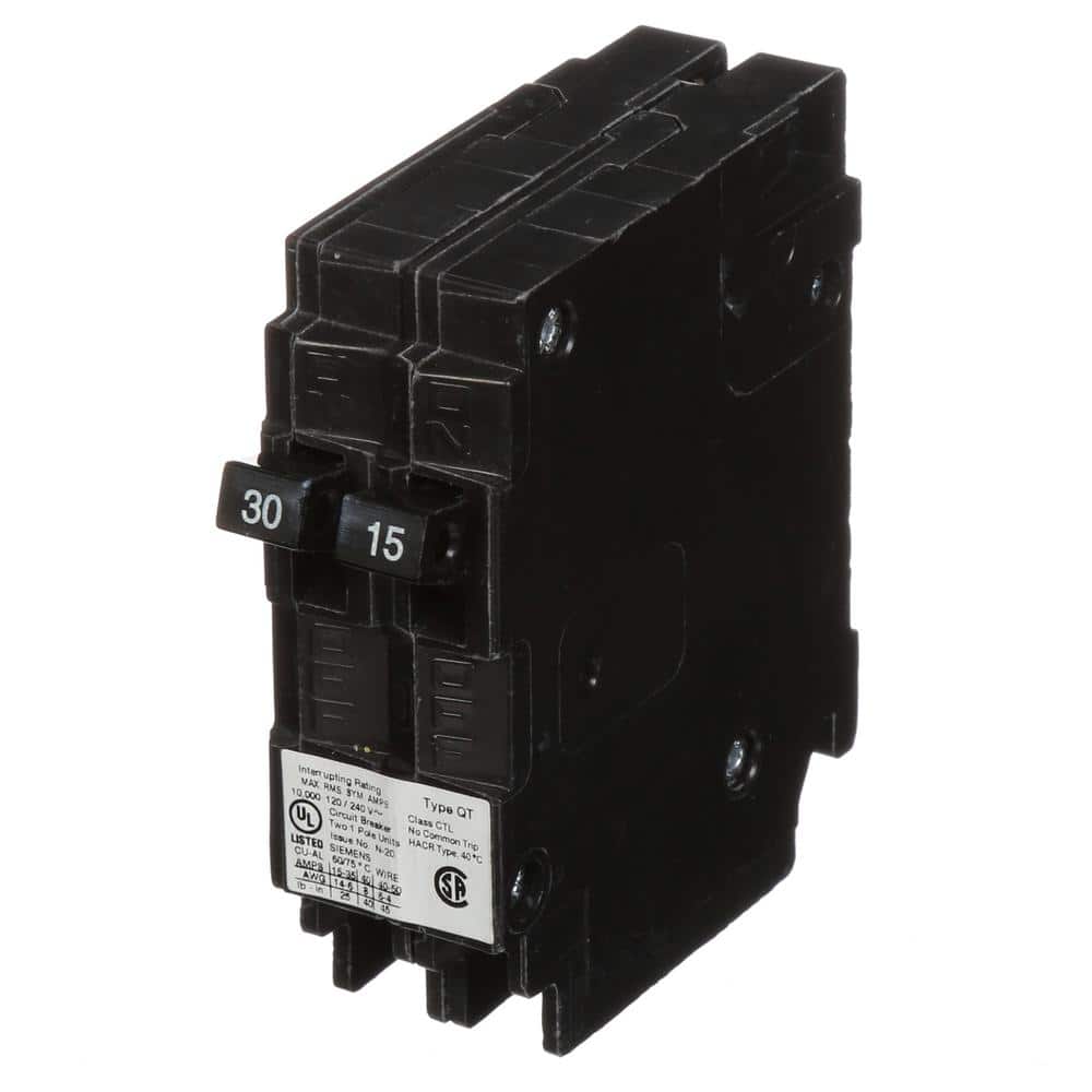 Siemens Type QT Tandem Circuit Breaker, model Q2020U, product label detail, image 22