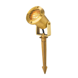 Natural brass louvered directional landscape light