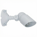 White hooded adjustable bullet downlight with round canopy