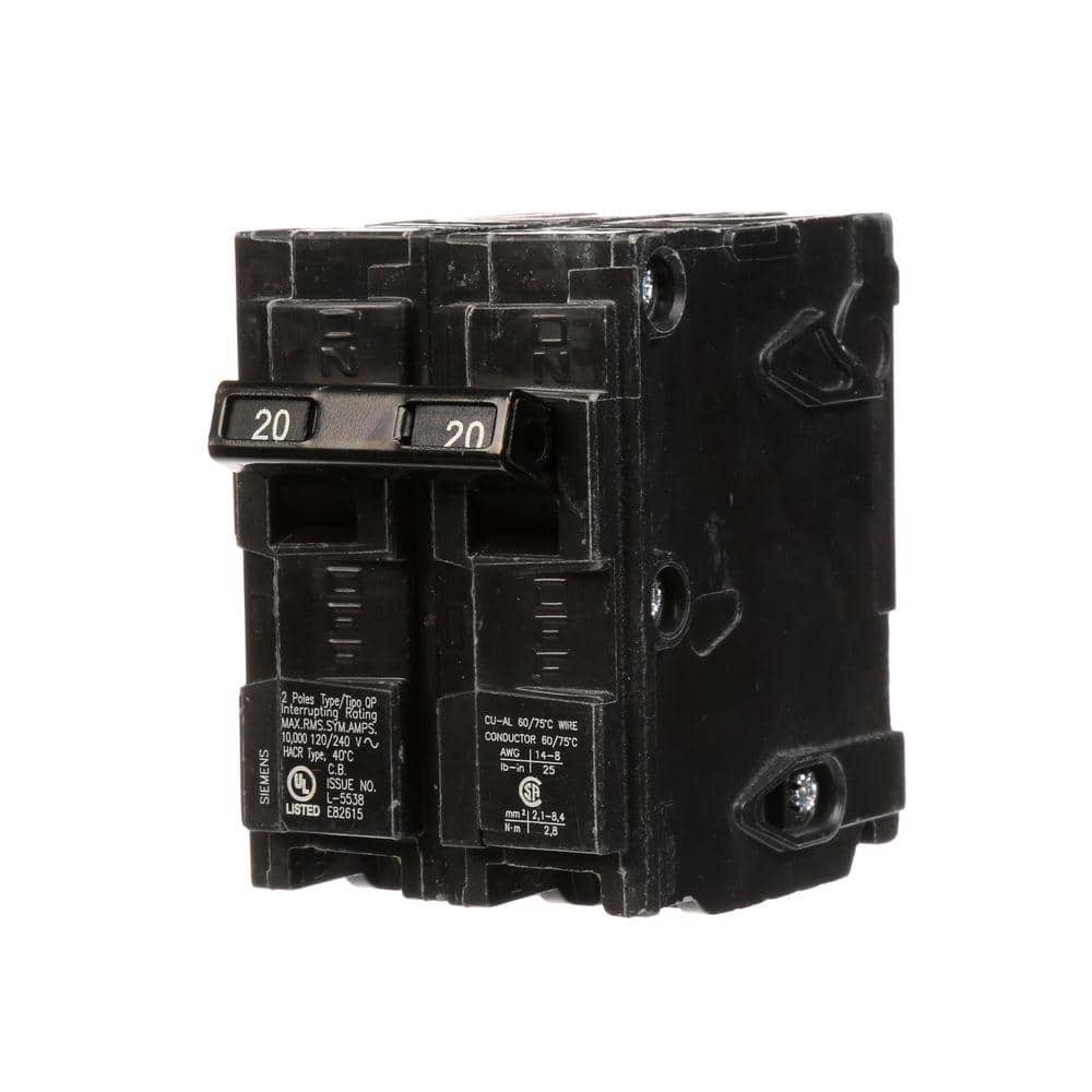 Siemens 30 Amp Double-Pole Type QP Circuit Breaker, model Q230U, product label detail, image 19