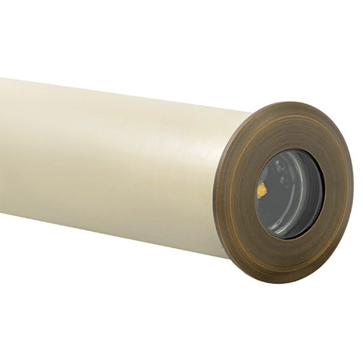 Antique bronze lensed round well light
