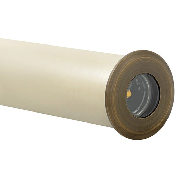 Antique bronze lensed round well light