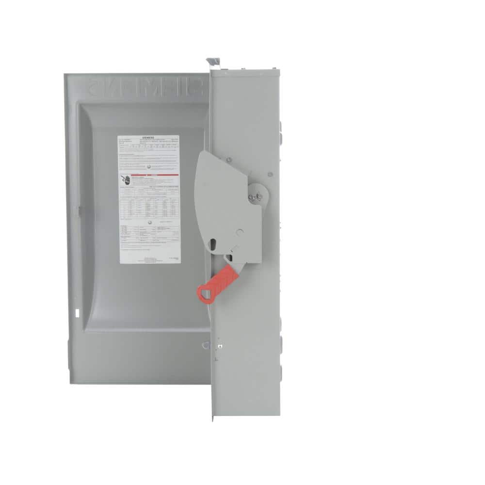 Siemens Heavy Duty 200 Amp 600-Volt 3-Pole Outdoor Non-Fusible Safety Switch, model HNF364R, alternate product view 3