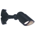 Black hooded adjustable bullet downlight with round canopy
