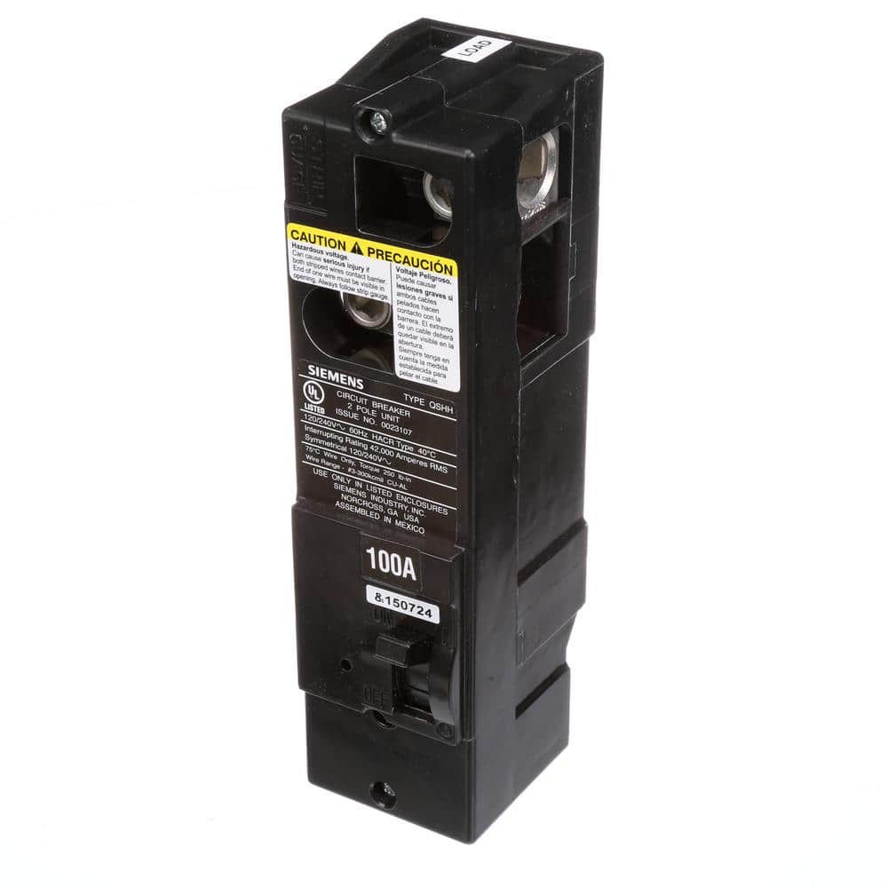 Siemens Type QSH Multi-Family Main Breaker, model QSH2200, product label detail, image 7