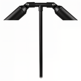 Slotted Twin Path Light, 18 Inch Stem, Black, 60° Wide Beam Angle, 450 Lumens