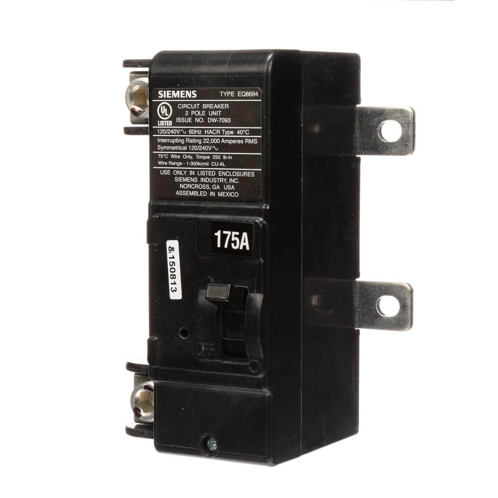 Siemens Double-Pole Main Breaker Converter, model MBK200, product label detail, image 5
