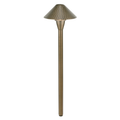 Full view of 6.75 Inch Dimpled Cone Path Light in Antique Bronze