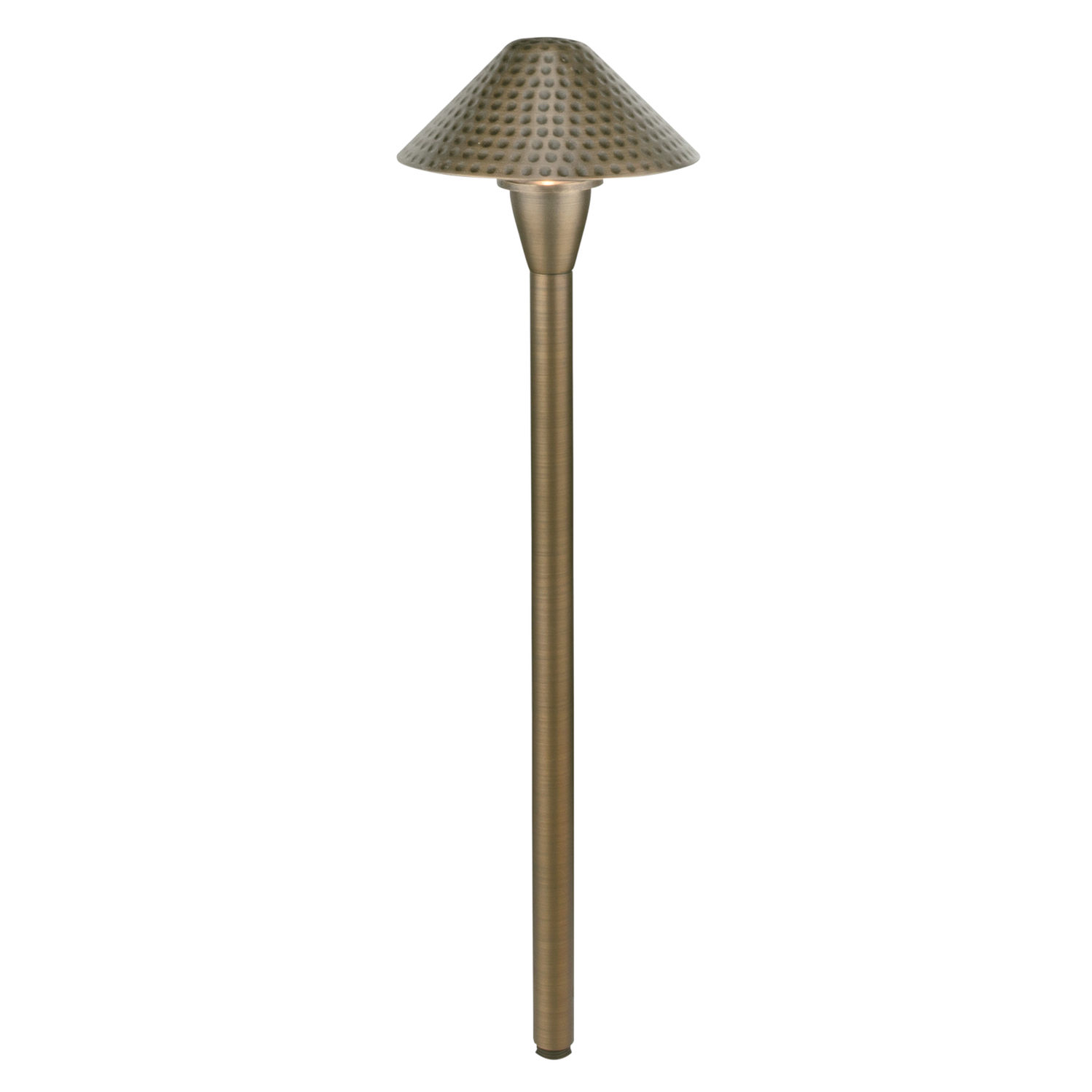 Full view of 6.75 Inch Dimpled Cone Path Light in Antique Bronze