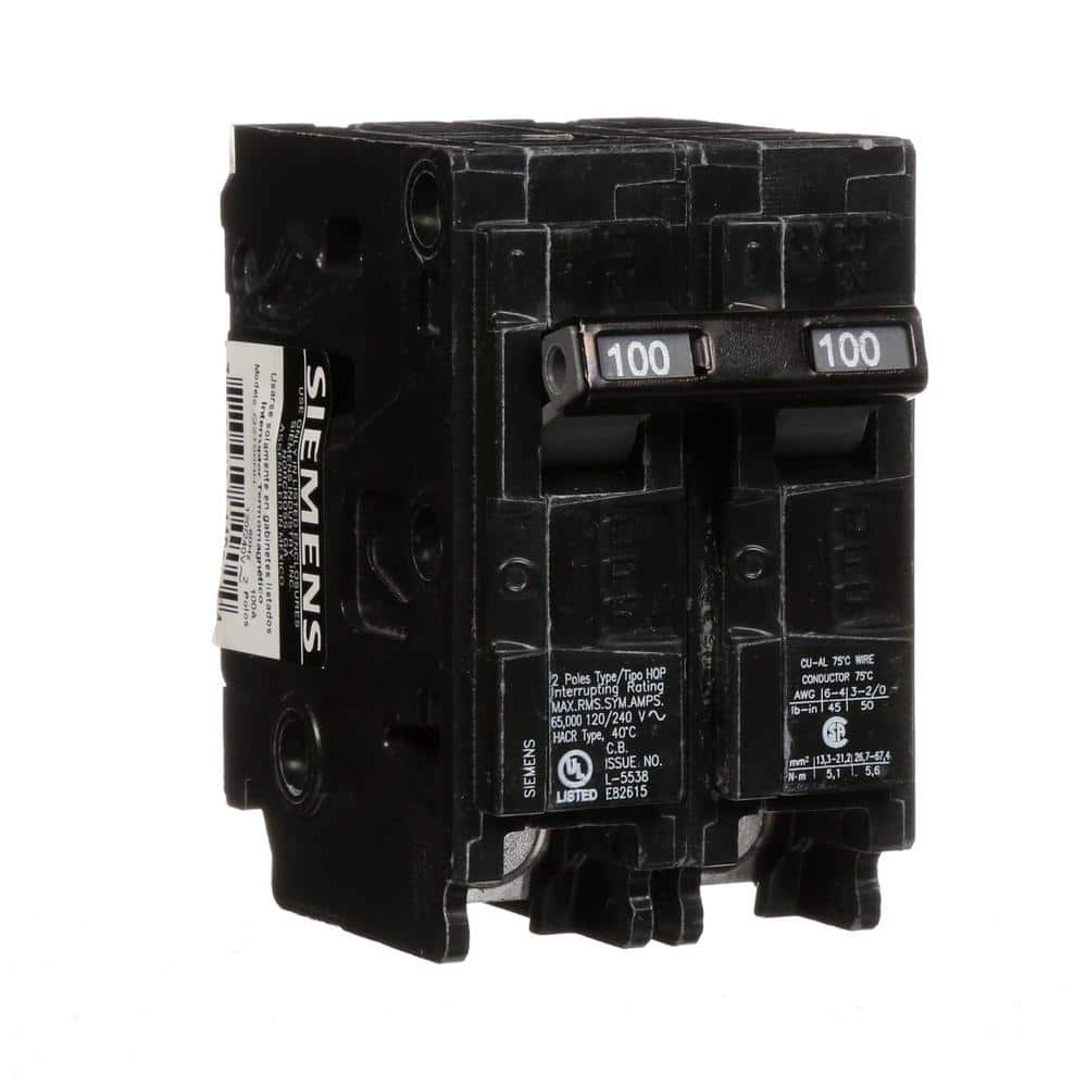 Siemens Type HQP Double-Pole 65kA Circuit Breaker, model Q230HH, product label detail, image 5